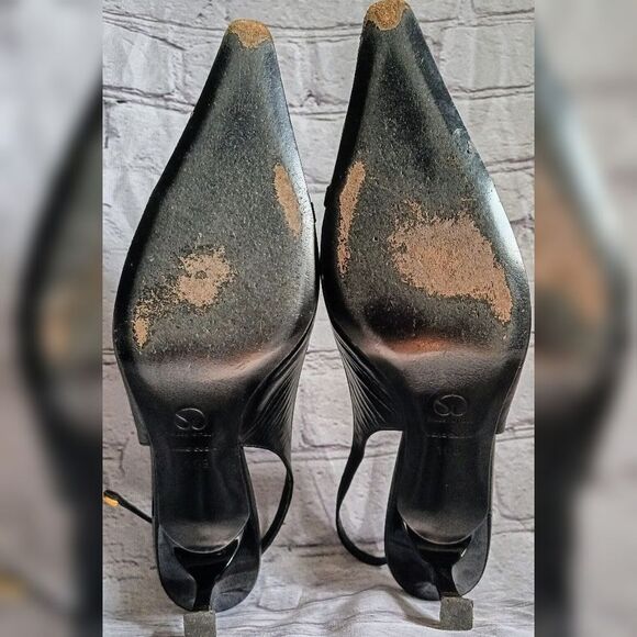 St. John Black Slingback Heels - Picture 8 of 12